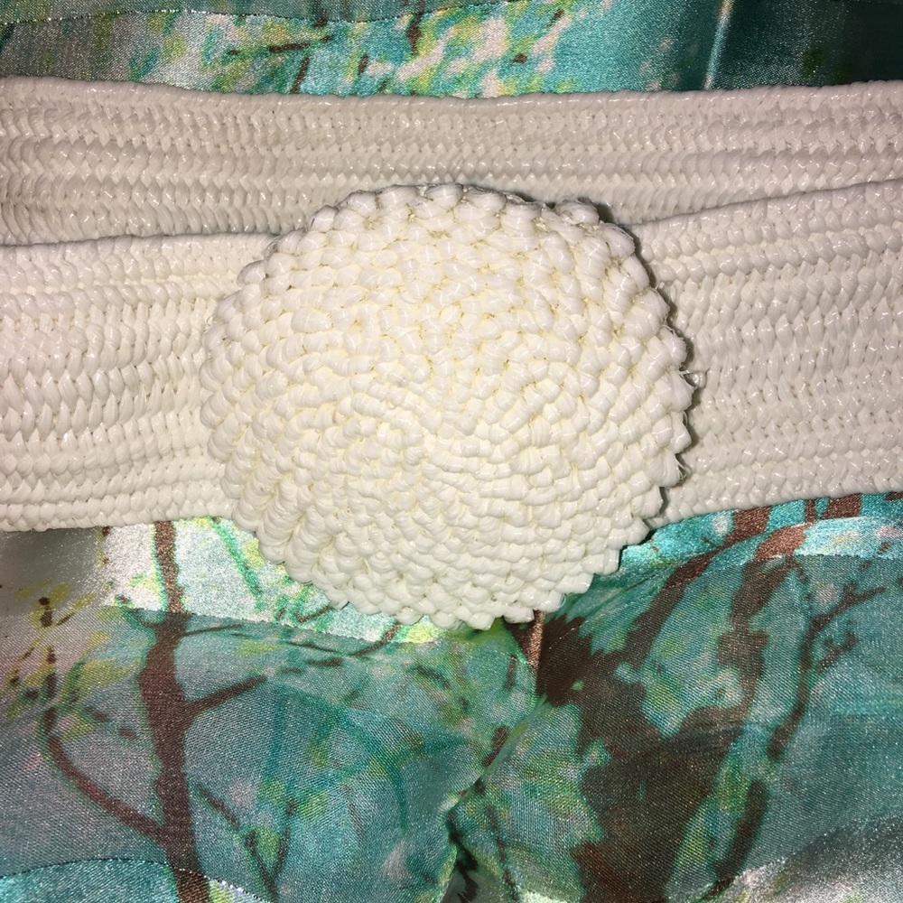 Spring White Elastic Belt